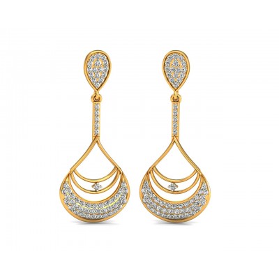 Trisha Round Brilliant Diamond Earrings